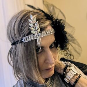 Dolce & Gabbana Black and Silver Embellished Headband